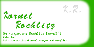 kornel rochlitz business card